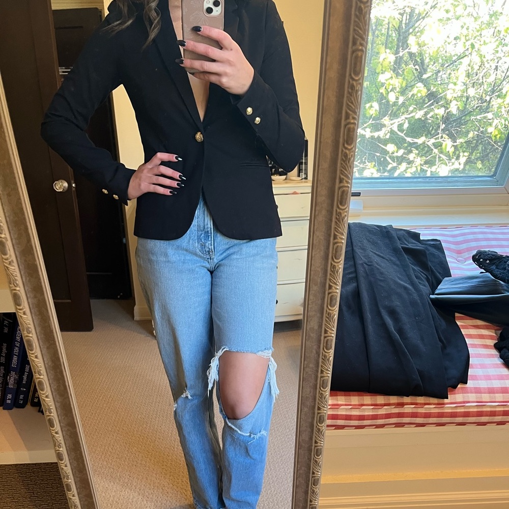 juicy couture fitted black blazer size 6